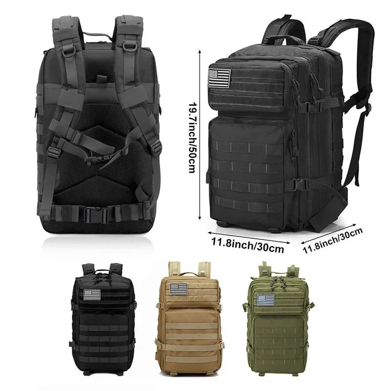 2Q-50L Tactical Backpack Men's - Rucksack Military Style recension och pris