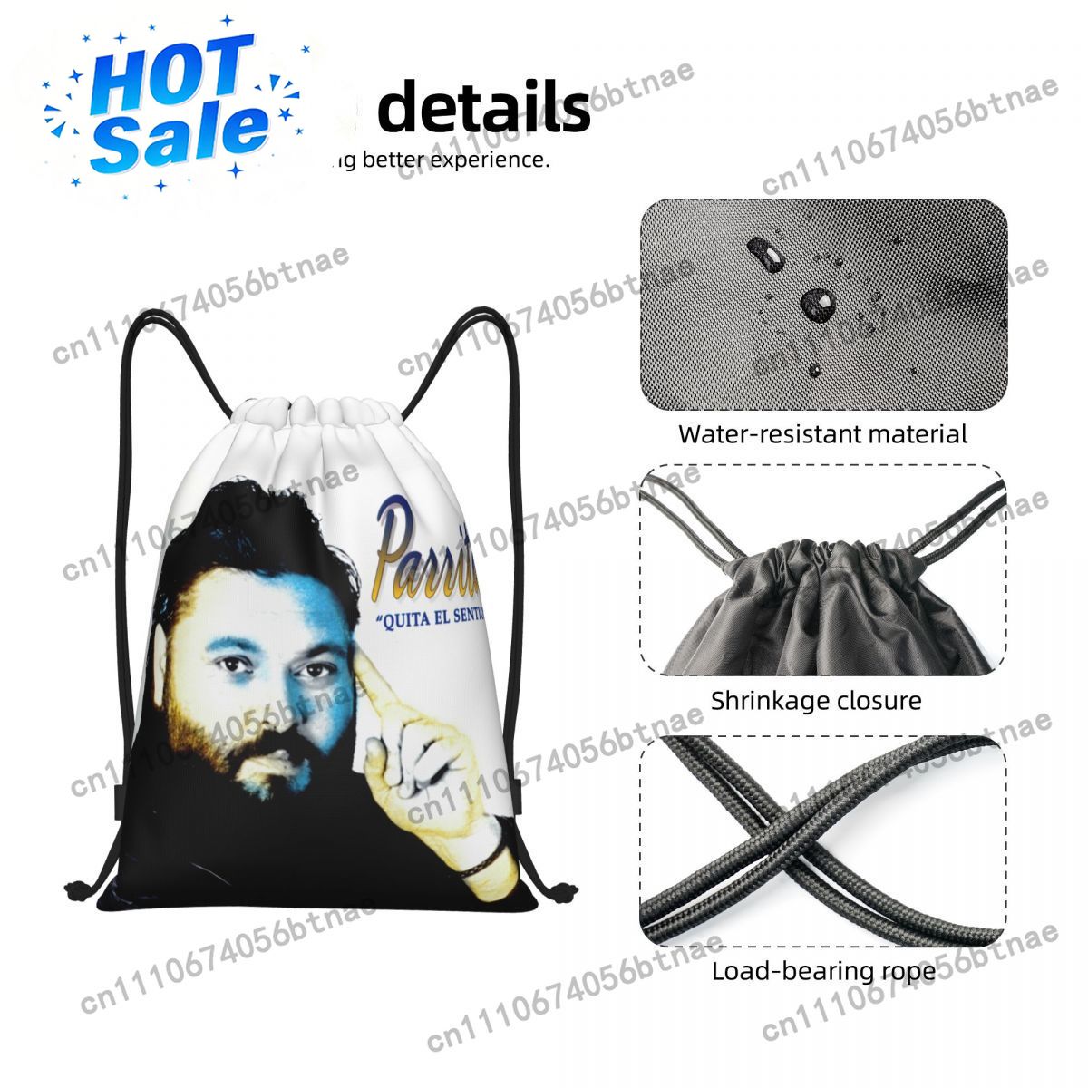 Custom Vicente De Castro Parri - Drawstring Gym Bag recension och pris